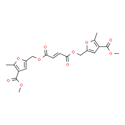 ChemSpider 2D Image | Bis{[4-(methoxycarbonyl)-5-methyl-2-furyl]methyl} (2E)-2-butenedioate | C20H20O10