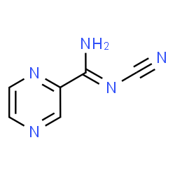 ChemSpider 2D Image | N-Cyano-2-pyrazinecarboximidamide | C6H5N5