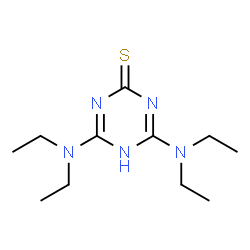 ChemSpider 2D Image | 4,6-Bis(diethylamino)-1,3,5-triazine-2(5H)-thione | C11H21N5S