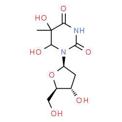 ChemSpider 2D Image | 5,6-dihydroxythymidine | C10H16N2O7