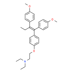 ChemSpider 2D Image | 2-{4-[(1E)-1,2-Bis(4-methoxyphenyl)-1-buten-1-yl]phenoxy}-N,N-diethylethanamine | C30H37NO3