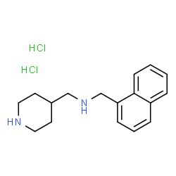 ChemSpider 2D Image | 1-(1-Naphthyl)-N-(4-piperidinylmethyl)methanamine dihydrochloride | C17H24Cl2N2