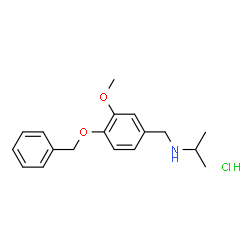 ChemSpider 2D Image | N-[4-(Benzyloxy)-3-methoxybenzyl]-2-propanamine hydrochloride (1:1) | C18H24ClNO2