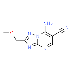 ChemSpider 2D Image | 7-Amino-2-(methoxymethyl)[1,2,4]triazolo[1,5-a]pyrimidine-6-carbonitrile | C8H8N6O