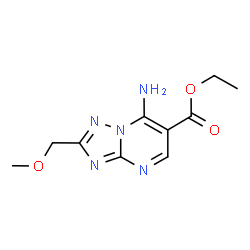 ChemSpider 2D Image | Ethyl 7-amino-2-(methoxymethyl)[1,2,4]triazolo[1,5-a]pyrimidine-6-carboxylate | C10H13N5O3