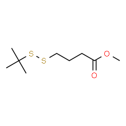 ChemSpider 2D Image | Methyl 4-[(2-methyl-2-propanyl)disulfanyl]butanoate | C9H18O2S2