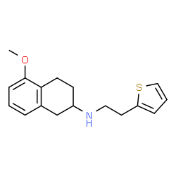 ChemSpider 2D Image | 5-Methoxy-N-[2-(2-thienyl)ethyl]-1,2,3,4-tetrahydronaphthalen-2-amin | C17H21NOS