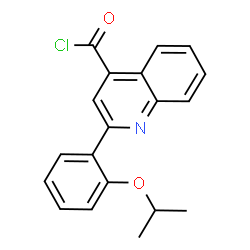 ChemSpider 2D Image | 2-(2-Isopropoxyphenyl)-4-quinolinecarbonyl chloride | C19H16ClNO2