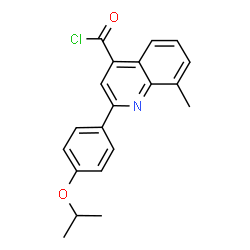 ChemSpider 2D Image | 2-(4-Isopropoxyphenyl)-8-methyl-4-quinolinecarbonyl chloride | C20H18ClNO2