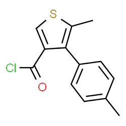 ChemSpider 2D Image | 5-Methyl-4-(4-methylphenyl)-3-thiophenecarbonyl chloride | C13H11ClOS