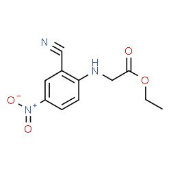 ChemSpider 2D Image | Ethyl N-(2-cyano-4-nitrophenyl)glycinate | C11H11N3O4