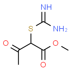 ChemSpider 2D Image | Methyl 2-(carbamimidoylsulfanyl)-3-oxobutanoate | C6H10N2O3S