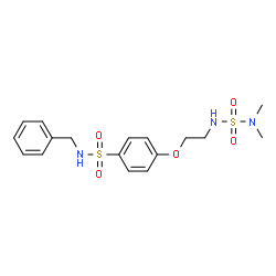 ChemSpider 2D Image | N-Benzyl-4-{2-[(dimethylsulfamoyl)amino]ethoxy}benzenesulfonamide | C17H23N3O5S2