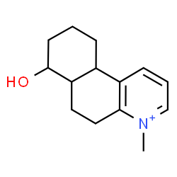 ChemSpider 2D Image | 7-Hydroxy-4-methyl-5,6,6a,7,8,9,10,10a-octahydrobenzo[f]quinolinium | C14H20NO