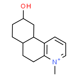 ChemSpider 2D Image | 9-Hydroxy-4-methyl-5,6,6a,7,8,9,10,10a-octahydrobenzo[f]quinolinium | C14H20NO