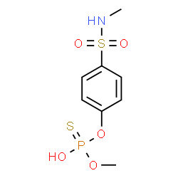ChemSpider 2D Image | O-Methyl O-[4-(methylsulfamoyl)phenyl] hydrogen phosphorothioate | C8H12NO5PS2
