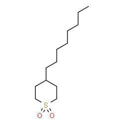 ChemSpider 2D Image | 4-Octyltetrahydro-2H-thiopyran 1,1-dioxide | C13H26O2S