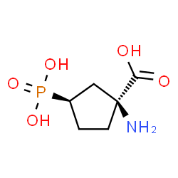 ChemSpider 2D Image | (1S,3R)-1-Amino-3-phosphonocyclopentanecarboxylic acid | C6H12NO5P
