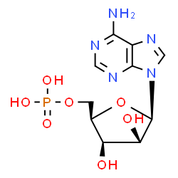 ChemSpider 2D Image | 9-(5-O-Phosphono-beta-D-lyxofuranosyl)-9H-purin-6-amine | C10H14N5O7P