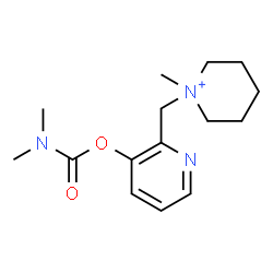 ChemSpider 2D Image | 1-({3-[(Dimethylcarbamoyl)oxy]-2-pyridinyl}methyl)-1-methylpiperidinium | C15H24N3O2