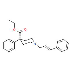 ChemSpider 2D Image | Ethyl 4-phenyl-1-[(2E)-3-phenyl-2-propen-1-yl]-4-piperidinecarboxylate | C23H27NO2