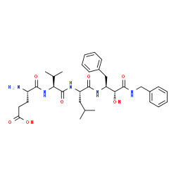 ChemSpider 2D Image | L-alpha-Glutamyl-L-valyl-N-[(2S,3R)-4-(benzylamino)-3-hydroxy-4-oxo-1-phenyl-2-butanyl]-L-leucinamide | C33H47N5O7