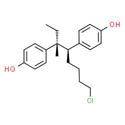 ChemSpider 2D Image | 4,4'-(8-Chloro-3-methyl-3,4-octanediyl)diphenol | C21H27ClO2