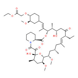 ChemSpider 2D Image | Ethyl {[(1R,2R)-4-{(1E)-2-[(1R,9S,12S,13R,14S,17R,18E,21S,23S,24R,25S,27R)-17-ethyl-1,14-dihydroxy-23,25-dimethoxy-13,19,21,27-tetramethyl-2,3,10,16-tetraoxo-11,28-dioxa-4-azatricyclo[22.3.1.0~4,9~]oc
tacos-18-en-12-yl]-1-propen-1-yl}-2-methoxycyclohexyl]oxy}acetate | C47H75NO14