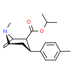 ChemSpider 2D Image | Isopropyl (3S,5S)-8-methyl-3-(4-methylphenyl)-8-azabicyclo[3.2.1]octane-2-carboxylate | C19H27NO2