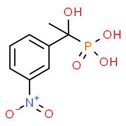 ChemSpider 2D Image | [1-Hydroxy-1-(3-nitrophenyl)ethyl]phosphonic acid | C8H10NO6P