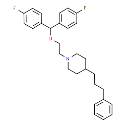 ChemSpider 2D Image | 1-{2-[Bis(4-fluorophenyl)methoxy]ethyl}-4-(3-phenylpropyl)piperidine | C29H33F2NO
