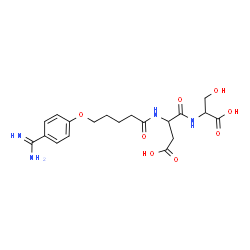 ChemSpider 2D Image | N-[5-(4-Carbamimidoylphenoxy)pentanoyl]-alpha-aspartylserine | C19H26N4O8