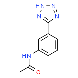 ChemSpider 2D Image | N-[3-(2H-Tetrazol-5-yl)phenyl]acetamide | C9H9N5O