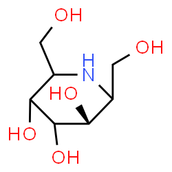 ChemSpider 2D Image | (3R)-2,6-Bis(hydroxymethyl)-3,4,5-piperidinetriol | C7H15NO5