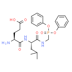 ChemSpider 2D Image | L-alpha-Glutamyl-N-[(diphenoxyphosphoryl)methyl]-L-leucinamide | C24H32N3O7P