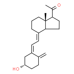 ChemSpider 2D Image | (3S,5Z,7E,9xi,14xi,17xi)-3-Hydroxy-9,10-secopregna-5,7,10-trien-20-one | C21H30O2