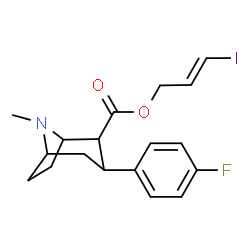 ChemSpider 2D Image | (2E)-3-Iodo-2-propen-1-yl 3-(4-fluorophenyl)-8-methyl-8-azabicyclo[3.2.1]octane-2-carboxylate | C18H21FINO2