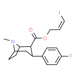 ChemSpider 2D Image | (2Z)-3-Iodo-2-propen-1-yl 3-(4-fluorophenyl)-8-methyl-8-azabicyclo[3.2.1]octane-2-carboxylate | C18H21FINO2