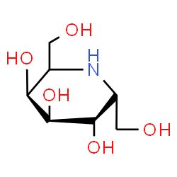 ChemSpider 2D Image | (2S,5S)-2,6-Bis(hydroxymethyl)-3,4,5-piperidinetriol | C7H15NO5