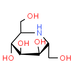 ChemSpider 2D Image | (3R,6S)-2,6-Bis(hydroxymethyl)-3,4,5-piperidinetriol | C7H15NO5