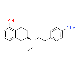 ChemSpider 2D Image | 6-[2-(4-aminophenyl)ethyl-propylamino]-5,6,7,8-tetrahydronaphthalen-1-ol | C21H28N2O