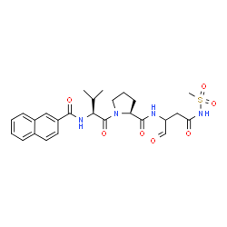 ChemSpider 2D Image | N-(2-Naphthoyl)-L-valyl-N-{4-[(methylsulfonyl)amino]-1,4-dioxo-2-butanyl}-L-prolinamide | C26H32N4O7S
