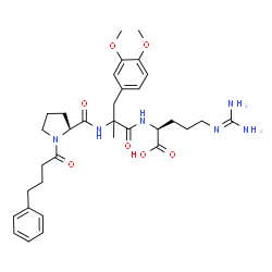 ChemSpider 2D Image | 1-(4-Phenylbutanoyl)-L-prolyl-3-methoxy-O,alpha-dimethyltyrosyl-L-arginine | C33H46N6O7