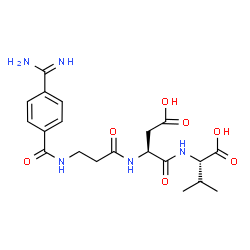ChemSpider 2D Image | N-(4-Carbamimidoylbenzoyl)-beta-alanyl-L-alpha-aspartyl-L-valine | C20H27N5O7
