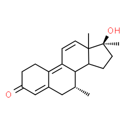 ChemSpider 2D Image | (7alpha,17beta)-17-Hydroxy-7,17-dimethylestra-4,9,11-trien-3-one | C20H26O2