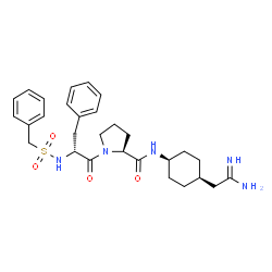ChemSpider 2D Image | N-(Benzylsulfonyl)-D-phenylalanyl-N-[cis-4-(2-amino-2-iminoethyl)cyclohexyl]-L-prolinamide | C29H39N5O4S