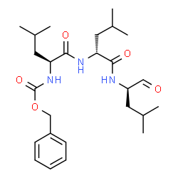 ChemSpider 2D Image | N-[(Benzyloxy)carbonyl]-L-leucyl-N-[(2R)-4-methyl-1-oxo-2-pentanyl]-D-leucinamide | C26H41N3O5