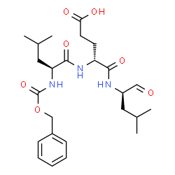 ChemSpider 2D Image | N-[(Benzyloxy)carbonyl]-L-leucyl-N-[(2R)-4-methyl-1-oxo-2-pentanyl]-D-alpha-glutamine | C25H37N3O7