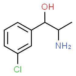 ChemSpider 2D Image | 2-Amino-1-(3-chlorophenyl)-1-propanol | C9H12ClNO