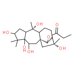 ChemSpider 2D Image | (1xi,5xi,9xi)-3,5,6,10,16-Pentahydroxygrayanotoxan-14-yl propionate | C23H38O7
